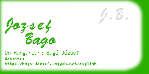 jozsef bago business card